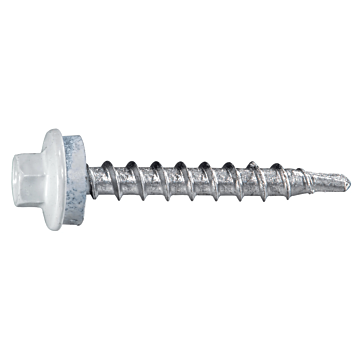 #10-14 x 1-1/2" Roof Screw, White (Bulk Box 86 pc)