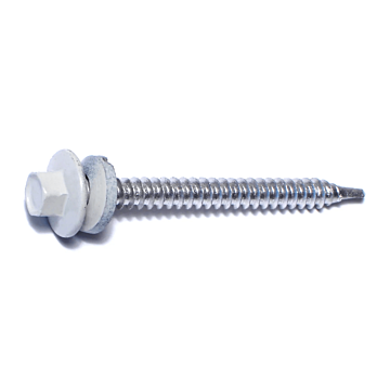 #10-14 x 2" Roof Screw, White (Bulk Box 72 pc)