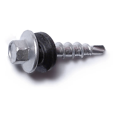 #10-14 x 1" Roof Screw, Silver (Bulk Box 109 pc)