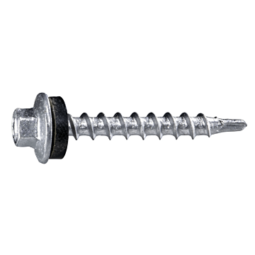 #10-14 x 1-1/2" Roof Screw, Silver (Bulk Box 86 pc)