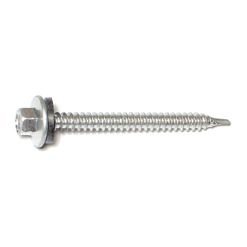 #10-14 x 2" Roof Screw, Silver (Bulk Box 72 pc)