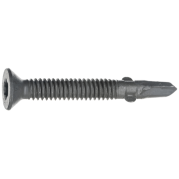 1/4" x 2" Star Flat Head, Self-Drilling Screw, Gray Ruspert Coated, Gray (Bulk Box 1 lb)