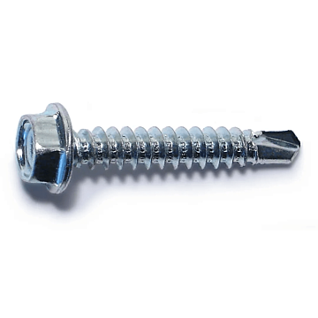 #8 x 1" Slotted Hex Washer Head, Self-Drilling Screw, Zinc (Bulk Box 1 lb)