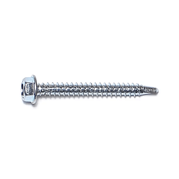 #8 x 1-1/2" Slotted Hex Washer Head, Self-Drilling Screw, Zinc (Bulk Box 1 lb)
