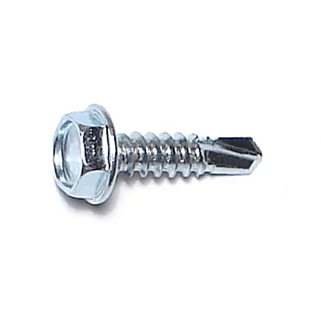 #10 x 3/4" Slotted Hex Washer Head, Self-Drilling Screw, Zinc (Bulk Box 1 lb)