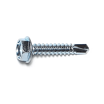 #10 x 1" Slotted Hex Washer Head, Self-Drilling Screw, Zinc (Bulk Box 1 lb)