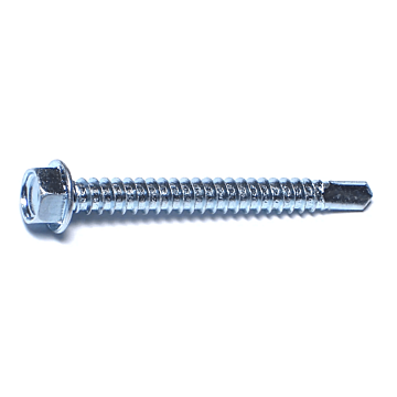 #12 x 2" Slotted Hex Washer Head, Self-Drilling Screw, Zinc (Bulk Box 1 lb)