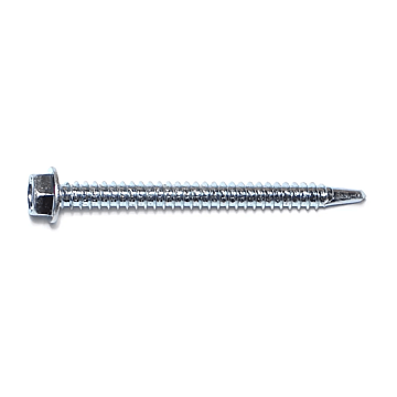 #12 x 2-1/2" Slotted Hex Washer Head, Self-Drilling Screw, Zinc (Bulk Box 1 lb)