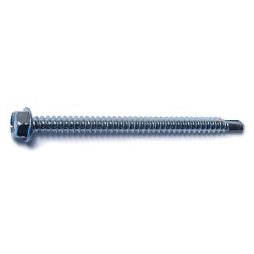 #12 x 3" Slotted Hex Washer Head, Self-Drilling Screw, Zinc (Bulk Box 1 lb)