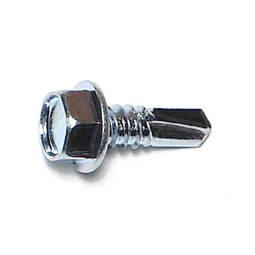 1/4" x 3/4" Slotted Hex Washer Head, Self-Drilling Screw, Zinc (Bulk Box 1 lb)