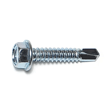 1/4" x 1-1/4" Slotted Hex Washer Head, Self-Drilling Screw, Zinc (Bulk Box 1 lb)