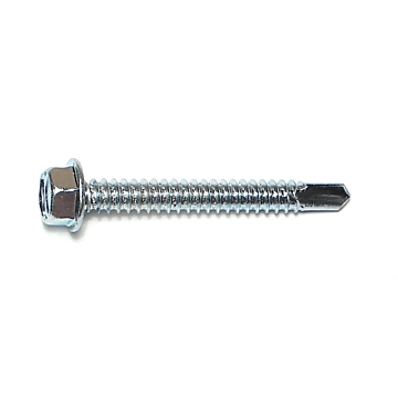 1/4" x 2" Slotted Hex Washer Head, Self-Drilling Screw, Zinc (Bulk Box 1 lb)