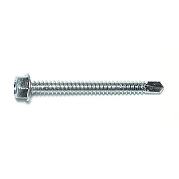 1/4" x 2-1/2" Slotted Hex Washer Head, Self-Drilling Screw, Zinc (Bulk Box 1 lb)