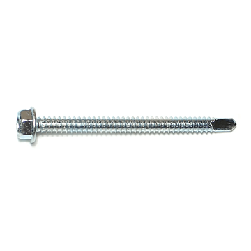 1/4" x 3" Slotted Hex Washer Head, Self-Drilling Screw, Zinc (Bulk Box 1 lb)