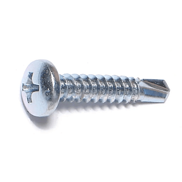 #10 x 1" Phillips Pan Head, Self-Drilling Screw, Zinc (Bulk Box 1 lb)