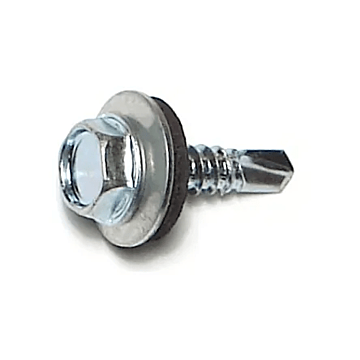 #10 x 3/4" Hex Seal Washer Head, Self-Drilling Screw, Zinc (Bulk Box 1 lb)