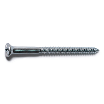 #8 x 2-1/2" Phillips Flat Head, Wood Screw, Zinc (Bulk Box 1 lb)