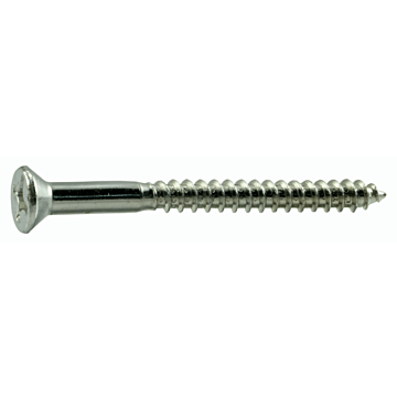 #12 x 2-1/2" Phillips Flat Head, Wood Screw, Zinc (Bulk Box 1 lb)