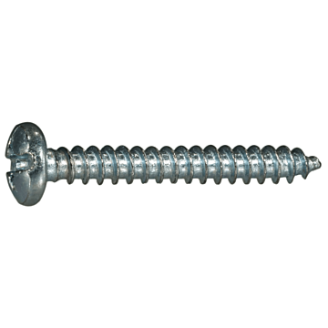 #6 x 1" Combo Pan Head, Sheet Metal Screw, Zinc (Bulk Box 1 lb)