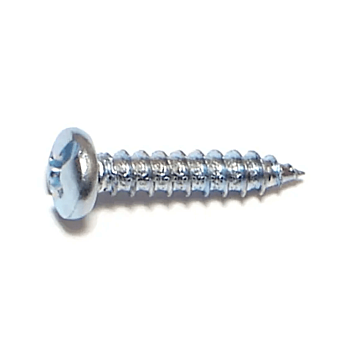 #7 x 3/4" Combo Pan Head, Sheet Metal Screw, Zinc (Bulk Box 1 lb)