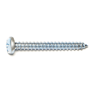 #12 x 2" Combo Pan Head, Sheet Metal Screw, Zinc (Bulk Box 1 lb)