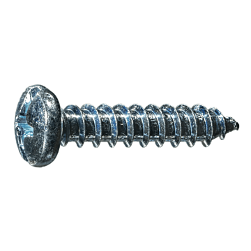 #14 x 1-1/4" Combo Pan Head, Sheet Metal Screw, Zinc (Bulk Box 1 lb)