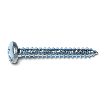 #14 x 2" Combo Pan Head, Sheet Metal Screw, Zinc (Bulk Box 1 lb)