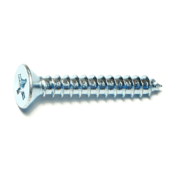 #12 x 1-1/2" Phillips Flat Head, Sheet Metal Screw, Zinc (Bulk Box 1 lb)