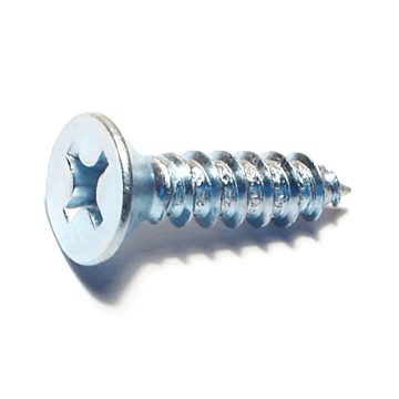 #14 x 1" Phillips Flat Head, Sheet Metal Screw, Zinc (Bulk Box 1 lb)