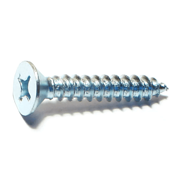 #14 x 1-1/2" Phillips Flat Head, Sheet Metal Screw, Zinc (Bulk Box 1 lb)