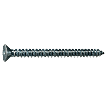 #14 x 3" Phillips Flat Head, Sheet Metal Screw, Zinc (Bulk Box 1 lb)