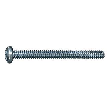 6-32 x 1-1/2" Phillips Pan Head, Machine Screw, Zinc (Bulk Box 1 lb)