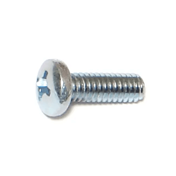 8-32 x 1/2" Phillips Pan Head, Machine Screw, Zinc (Bulk Box 1 lb)