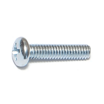 8-32 x 3/4" Phillips Pan Head, Machine Screw, Zinc (Bulk Box 1 lb)