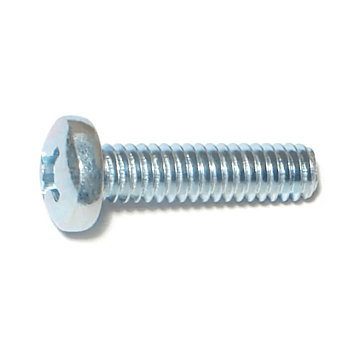 1/4"-20 x 1" Phillips Pan Head, Machine Screw, Zinc (Bulk Box 1 lb)