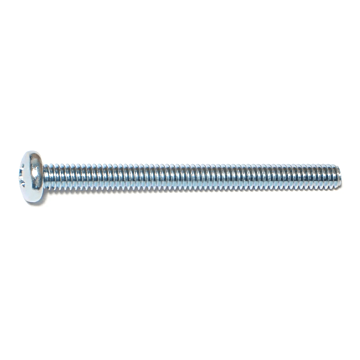 1/4"-20 x 3" Phillips Pan Head, Machine Screw, Zinc (Bulk Box 1 lb)