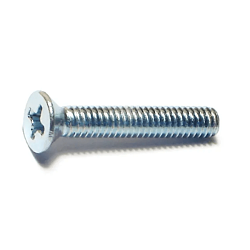 8-32 x 1" Phillips Flat Head, Machine Screw, Zinc (Bulk Box 1 lb)