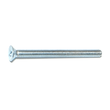 8-32 x 2" Phillips Flat Head, Machine Screw, Zinc (Bulk Box 1 lb)