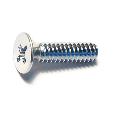 10-24 x 3/4" Phillips Flat Head, Machine Screw, Zinc (Bulk Box 1 lb)