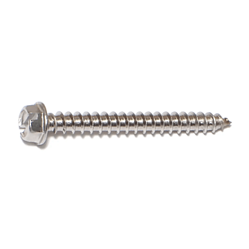 #12 x 2" Slotted Hex Washer Head, Sheet Metal Screw, Stainless Steel (Bulk Box 1 lb)