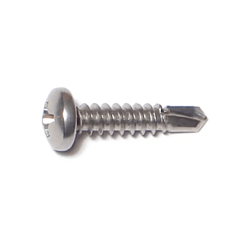 #8 x 3/4" Phillips Pan Head, Self-Drilling Screw, Zinc (Bulk Box 1 lb)