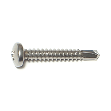 #10 x 1-1/4" Phillips Pan Head, Self-Drilling Screw, Zinc (Bulk Box 1 lb)