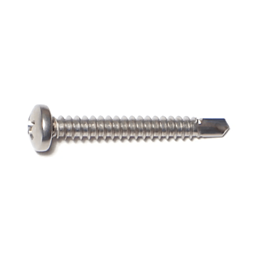 #10 x 1-1/2" Phillips Pan Head, Self-Drilling Screw, Zinc (Bulk Box 1 lb)