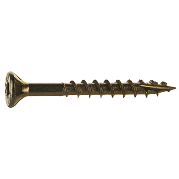 #8 x 1-1/2" Star Flat Head, Wood Screw, Yellow Zinc (Bulk Box 1 lb)