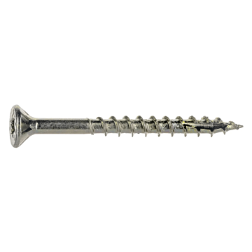 #8 x 1-3/4" Star Flat Head, Wood Screw, Yellow Zinc (Bulk Box 1 lb)