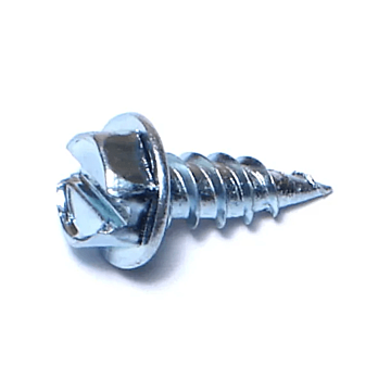 #8 x 1/2" Slotted Hex Washer Head, Sheet Metal Screw, Zinc (Bulk Box 1 lb)
