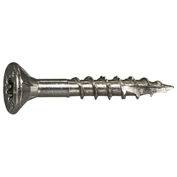 #9 x 1-1/4" Star Flat Head, Wood Screw, Stainless Steel (Bulk Box 1 lb)
