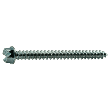 #12 x 2-1/2" Slotted Hex Washer Head, Sheet Metal Screw, Zinc (Bulk Box 1 lb)