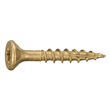 #9 x 1-1/4" Star Flat Head, Wood Screw, XL1500 Coated, Tan (Bulk Box 1 lb)