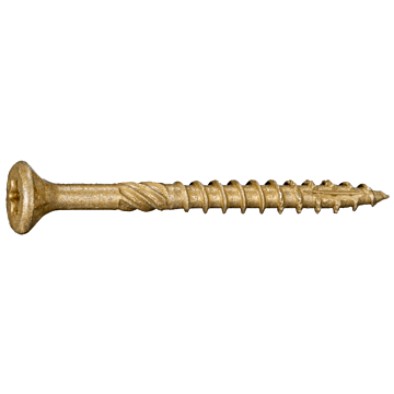 #9 x 2" Star Flat Head, Wood Screw, XL1500 Coated, Tan (Bulk Box 1 lb)